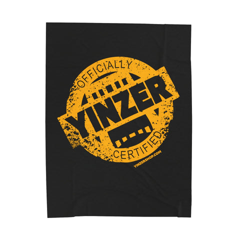 Certified Yinzer Stamped Design Velveteen Plush Blanket All Over Prints - YinzerShop