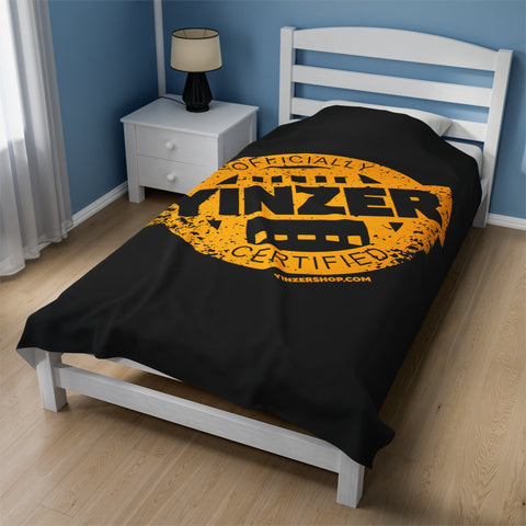 Certified Yinzer Stamped Design Velveteen Plush Blanket All Over Prints - YinzerShop