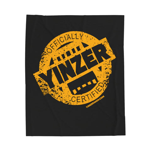 Certified Yinzer Stamped Design Velveteen Plush Blanket All Over Prints - YinzerShop