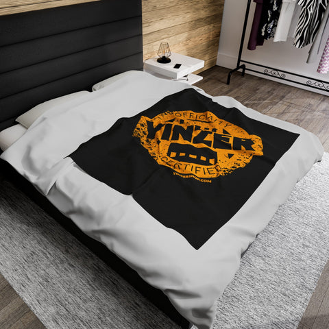 Certified Yinzer Stamped Design Velveteen Plush Blanket All Over Prints - YinzerShop