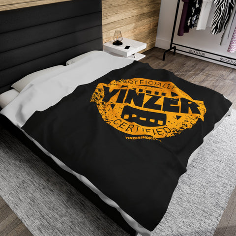 Certified Yinzer Stamped Design Velveteen Plush Blanket All Over Prints - YinzerShop