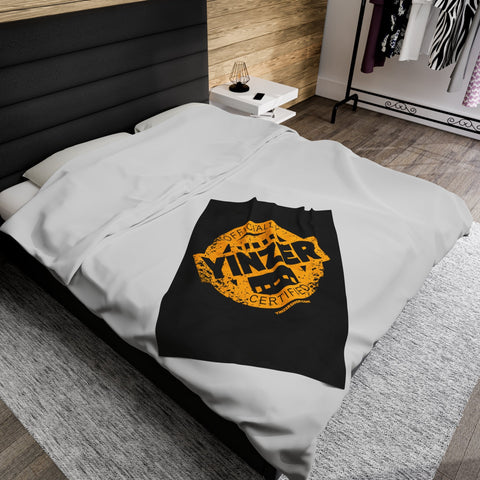 Certified Yinzer Stamped Design Velveteen Plush Blanket All Over Prints - YinzerShop