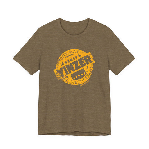 Certified Yinzer™ Stamped Graphic Unisex Jersey Short Sleeve Tee T-Shirt - YinzerShop