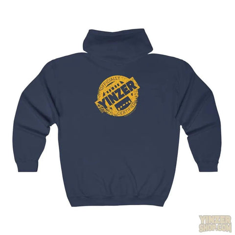 Certified Yinzer Unisex Heavy Blend™ Full Zip Hooded Sweatshirt Hoodie Printify   