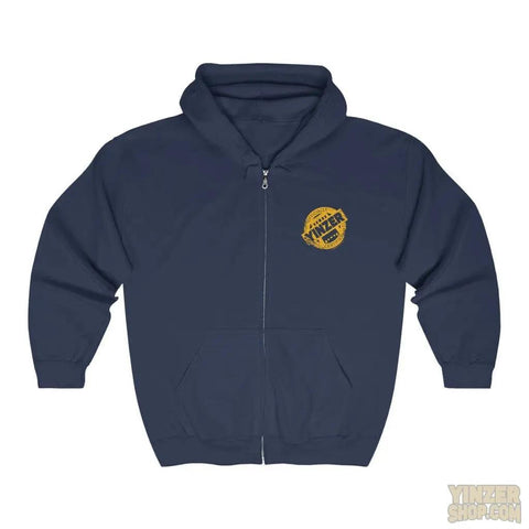 Certified Yinzer Unisex Heavy Blend™ Full Zip Hooded Sweatshirt Hoodie Printify L Navy 
