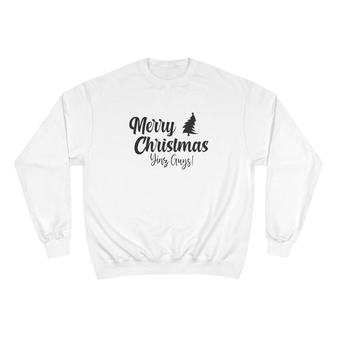 Champion Christmas Sweatshirt - Merry Christmas Yinz! Eco Crewneck Pullover Sweatshirt - YinzerShop