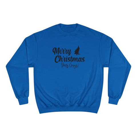 Champion Christmas Sweatshirt - Merry Christmas Yinz! Eco Crewneck Pullover Sweatshirt - YinzerShop