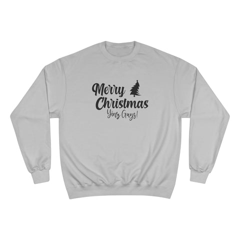 Champion Christmas Sweatshirt - Merry Christmas Yinz! Eco Crewneck Pullover Sweatshirt - YinzerShop