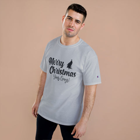 Champion Christmas T-Shirt – Merry Christmas Yinz! Festive Crew Neck Tee T-Shirt - YinzerShop