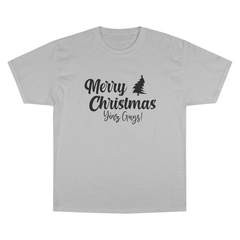 Champion Christmas T-Shirt – Merry Christmas Yinz! Festive Crew Neck Tee T-Shirt - YinzerShop