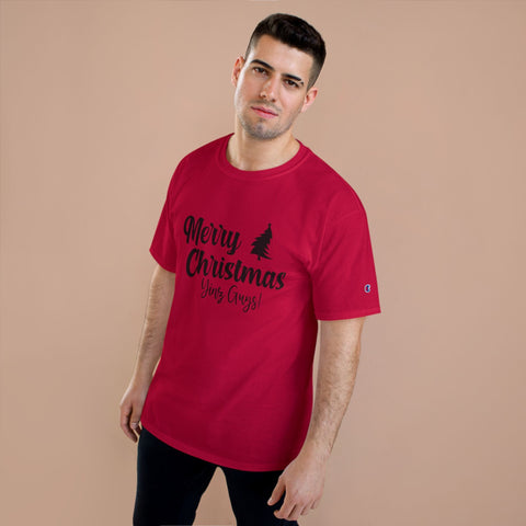 Champion Christmas T-Shirt – Merry Christmas Yinz! Festive Crew Neck Tee T-Shirt - YinzerShop