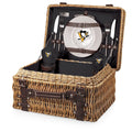 Champion Picnic Basket - Pittsburgh Penguins Wicker Basket Set with Wine and Cheese Licensed - YinzerShop