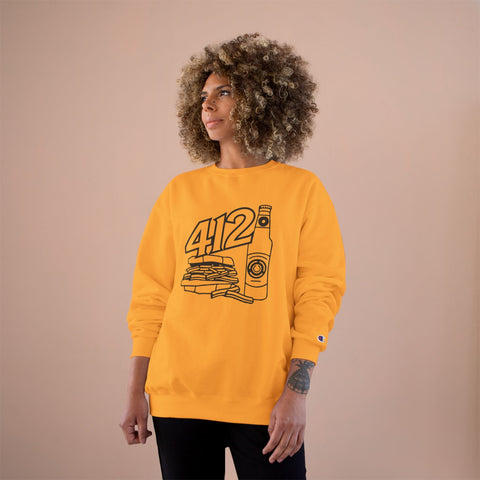 Champion Sweatshirt - 412 Icon Crewneck Eco Friendly Warm Casual Wear Sweatshirt - YinzerShop