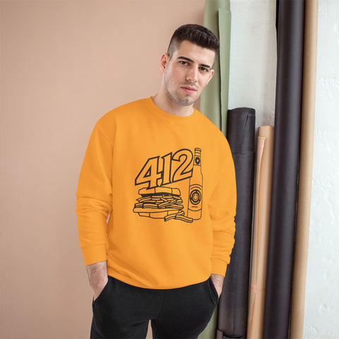 Champion Sweatshirt - 412 Icon Crewneck Eco Friendly Warm Casual Wear Sweatshirt - YinzerShop