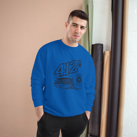 Champion Sweatshirt - 412 Icon Crewneck Eco Friendly Warm Casual Wear Sweatshirt - YinzerShop
