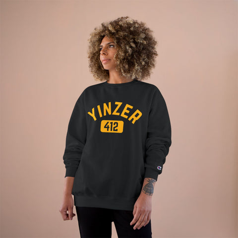 Champion Sweatshirt – 412 Yinzer Eco Crewneck Pullover With Double Dry Technology Sweatshirt - YinzerShop