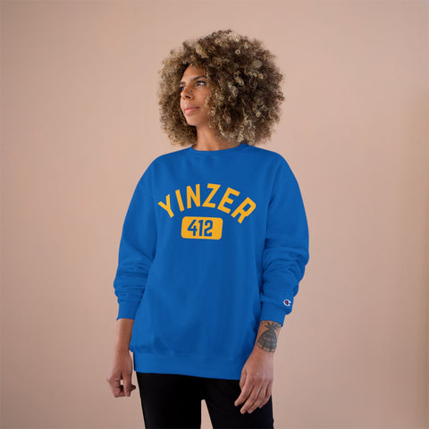 Champion Sweatshirt – 412 Yinzer Eco Crewneck Pullover With Double Dry Technology Sweatshirt - YinzerShop