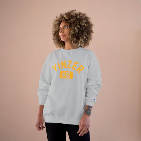 Champion Sweatshirt – 412 Yinzer Eco Crewneck Pullover With Double Dry Technology Sweatshirt - YinzerShop