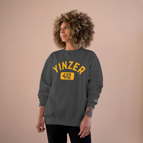 Champion Sweatshirt – 412 Yinzer Eco Crewneck Pullover With Double Dry Technology Sweatshirt - YinzerShop