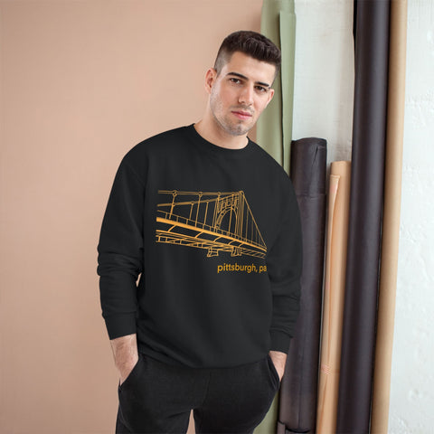 Champion Sweatshirt Clemente Bridge Style - Warm Casual Wear Cotton Polyester Blend Pullover Sweatshirt - YinzerShop