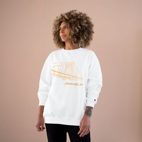 Champion Sweatshirt Clemente Bridge Style - Warm Casual Wear Cotton Polyester Blend Pullover Sweatshirt - YinzerShop