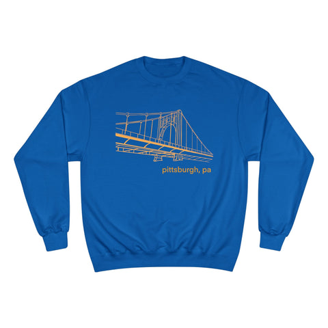 Champion Sweatshirt Clemente Bridge Style - Warm Casual Wear Cotton Polyester Blend Pullover Sweatshirt - YinzerShop