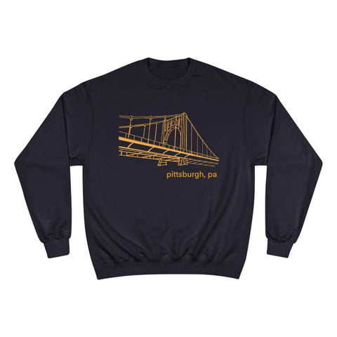Champion Sweatshirt Clemente Bridge Style - Warm Casual Wear Cotton Polyester Blend Pullover Sweatshirt - YinzerShop