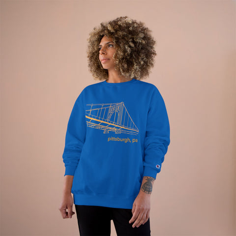 Champion Sweatshirt Clemente Bridge Style - Warm Casual Wear Cotton Polyester Blend Pullover Sweatshirt - YinzerShop