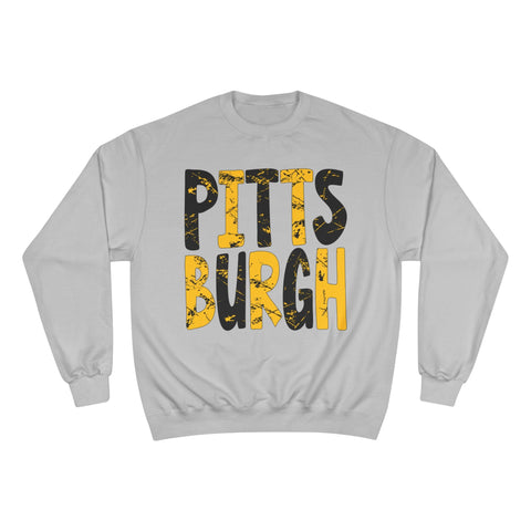 Champion Sweatshirt - Painted Pittsburgh Eco Crewneck With Double Dry Technology Sweatshirt - YinzerShop
