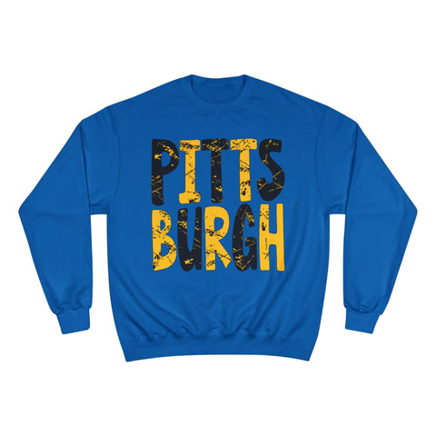 Champion Sweatshirt - Painted Pittsburgh Eco Crewneck With Double Dry Technology Sweatshirt - YinzerShop