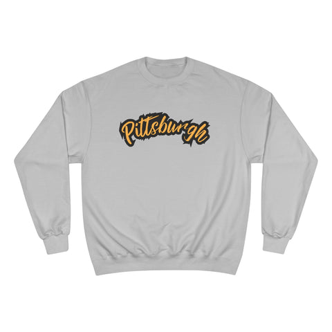 Champion Sweatshirt - Pittsburgh Grunge Eco Crewneck | Warm Winter Sweatshirt Sweatshirt - YinzerShop
