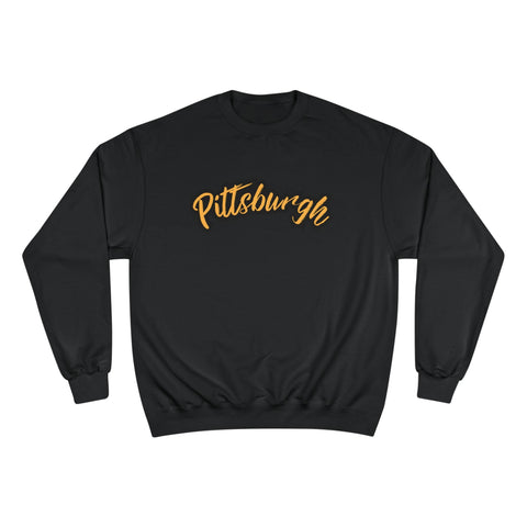 Champion Sweatshirt - Pittsburgh Grunge Eco Crewneck | Warm Winter Sweatshirt Sweatshirt - YinzerShop
