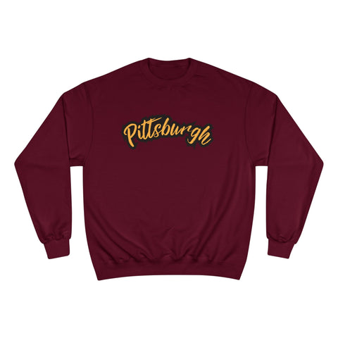 Champion Sweatshirt - Pittsburgh Grunge Eco Crewneck | Warm Winter Sweatshirt Sweatshirt - YinzerShop