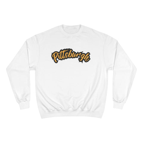 Champion Sweatshirt - Pittsburgh Grunge Eco Crewneck | Warm Winter Sweatshirt Sweatshirt - YinzerShop