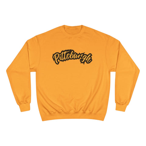 Champion Sweatshirt - Pittsburgh Grunge Eco Crewneck | Warm Winter Sweatshirt Sweatshirt - YinzerShop