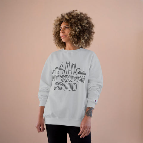 Champion Sweatshirt - Pittsburgh Proud Eco Crewneck With Double Dry Technology Sweatshirt - YinzerShop