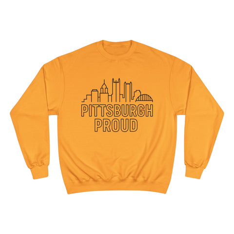 Champion Sweatshirt - Pittsburgh Proud Eco Crewneck With Double Dry Technology Sweatshirt - YinzerShop