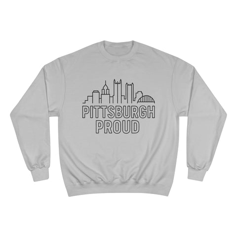 Champion Sweatshirt - Pittsburgh Proud Eco Crewneck With Double Dry Technology Sweatshirt - YinzerShop