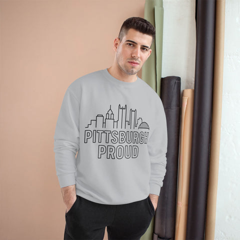 Champion Sweatshirt - Pittsburgh Proud Eco Crewneck With Double Dry Technology Sweatshirt - YinzerShop