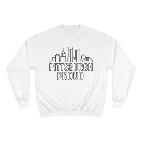 Champion Sweatshirt - Pittsburgh Proud Eco Crewneck With Double Dry Technology Sweatshirt - YinzerShop