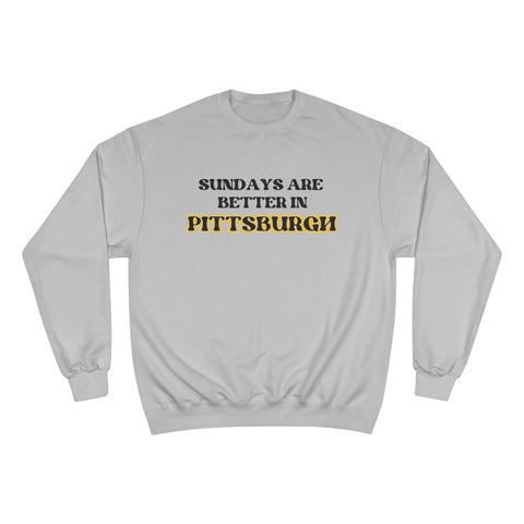 Champion Sweatshirt Pittsburgh Sundays | Eco Crewneck Warm Casual Sweatshirt Sweatshirt - YinzerShop