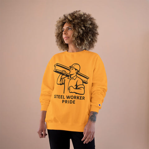 Champion Sweatshirt - Steelworker Sweatshirt With Double Dry Technology | Eco Crewneck Sweatshirt - YinzerShop