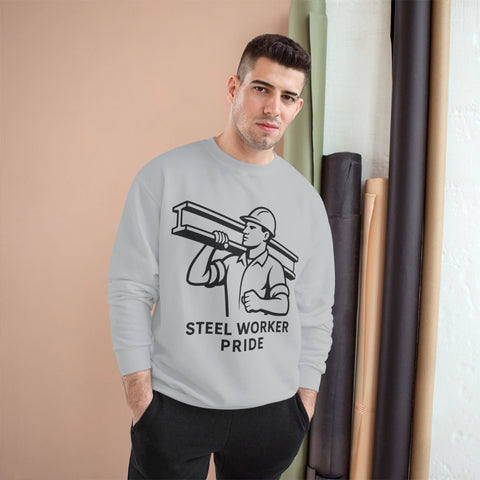 Champion Sweatshirt - Steelworker Sweatshirt With Double Dry Technology | Eco Crewneck Sweatshirt - YinzerShop