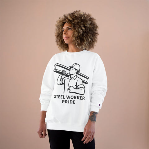Champion Sweatshirt - Steelworker Sweatshirt With Double Dry Technology | Eco Crewneck Sweatshirt - YinzerShop
