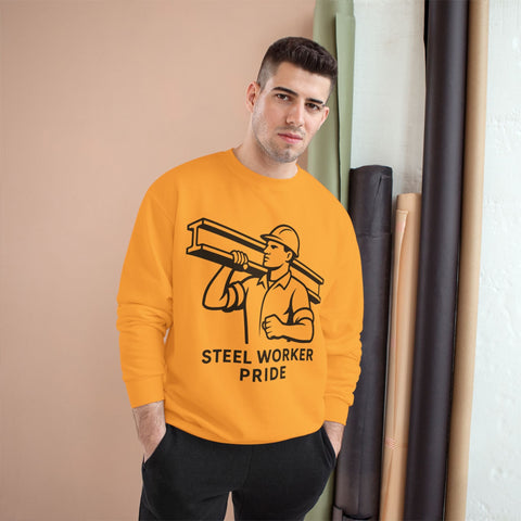 Champion Sweatshirt - Steelworker Sweatshirt With Double Dry Technology | Eco Crewneck Sweatshirt - YinzerShop
