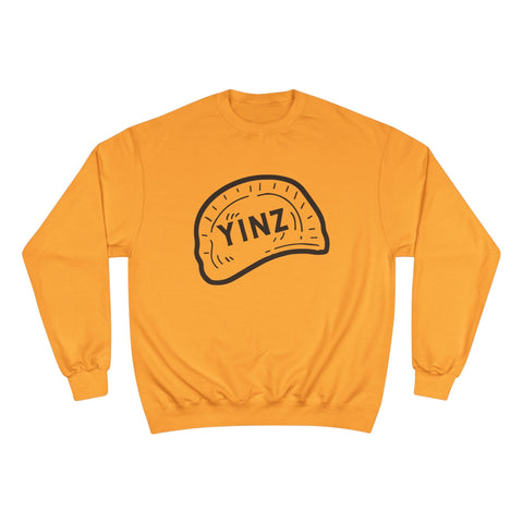 Champion Sweatshirt | Yinz Pierogi Eco Crew Neck Pullover With Double Dry Technology Sweatshirt - YinzerShop