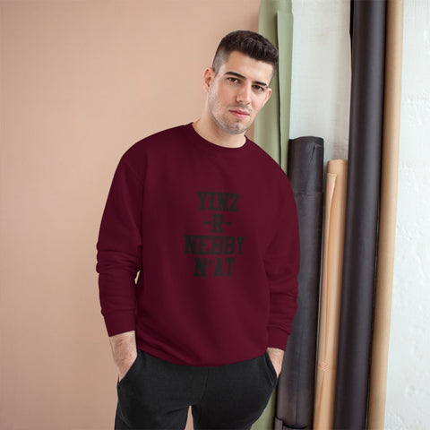 Champion Sweatshirt Yinz R Nebby | Eco Crewneck Pullover With Moisture Wicking Technology Sweatshirt - YinzerShop