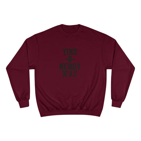 Champion Sweatshirt Yinz R Nebby | Eco Crewneck Pullover With Moisture Wicking Technology Sweatshirt - YinzerShop