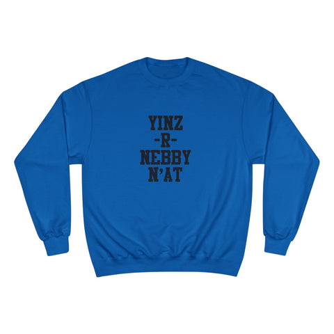Champion Sweatshirt Yinz R Nebby | Eco Crewneck Pullover With Moisture Wicking Technology Sweatshirt - YinzerShop