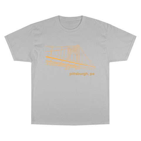 Champion T-Shirt - Clemente Bridge Classic Fit Tee With Champion Logo T-Shirt - YinzerShop